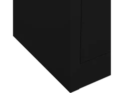 Armário de escritório 90x40x102 cm aço preto