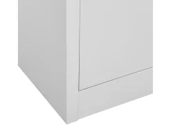 Armário de escritório 90x40x180 cm aço cinzento-claro