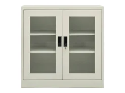 Armário de escritório 90x40x90 cm aço cinzento-claro
