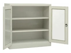 Armário de escritório 90x40x90 cm aço cinzento-claro