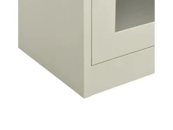 Armário de escritório 90x40x90 cm aço cinzento-claro