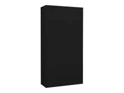 Armário de escritório 90x40x180 cm aço preto