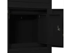 Armário de escritório 90x40x180 cm aço preto