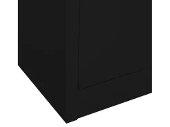 Armário de escritório 90x40x180 cm aço preto