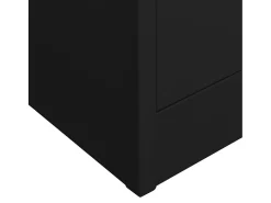 Armário de escritório 90x40x180 cm aço preto