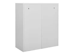 Armário de escritório 90x40x102 cm aço cinzento-claro
