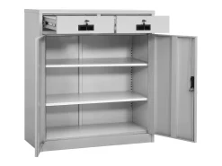 Armário de escritório 90x40x102 cm aço cinzento-claro
