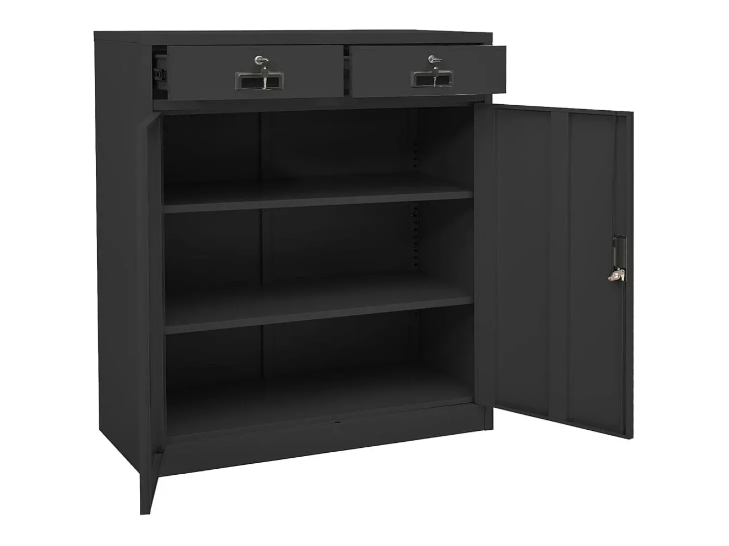 Armário de escritório 90x40x102 cm aço antracite
