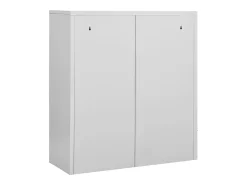 Armário de escritório 90x40x102 cm aço cinzento-claro