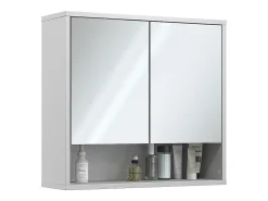 Armário de espelho de banheiro branco 70x22.1x65 eliza
