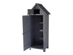Armário de jardim "Cabanon" - 77 x 54,5 x 179 cm - Antracite -