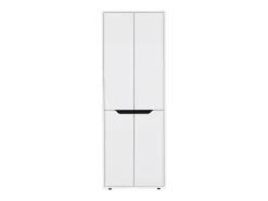 Armário de melamina Herring com 4 portas e 5 prateleiras, branco , 170 cm X 60 cm X 30 cm