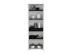Armário de melamina Herring com 4 portas e 5 prateleiras, branco , 170 cm X 60 cm X 30 cm