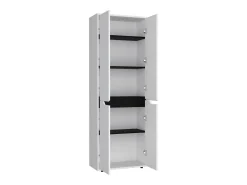 Armário de melamina Herring com 4 portas e 5 prateleiras, branco , 170 cm X 60 cm X 30 cm