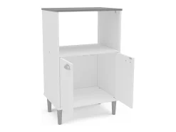 Armário de microondas branco Asfeld 2