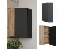 Armário de parede de canto sonoma/antracite 42.4x42.4x75 karen