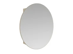 Armário de parede oval para casa de banho com espelho - Prateleiras para casa de banho - Carvalho - RURI