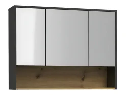 Armário de parede para casa de banho com espelhos - 100 cm - Casa de banho - Antracite - YANGRA
