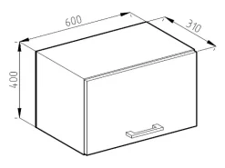 Armário de parede universal branco alto brilho 60x31x40 r-line