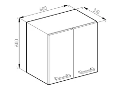 Armário de parede universal betão 60x31x60 r-line