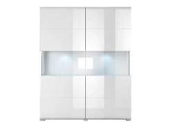 Armário de porcelana 2 portas Jules branco 152cm