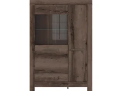 Armário de porcelana 2 portas Adam madeira escura 148cm
