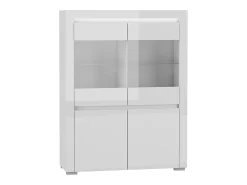 Armário de porcelana 4 portas Kasla branco 139cm