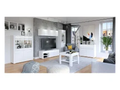 Armário de porcelana 4 portas Kasla branco 139cm