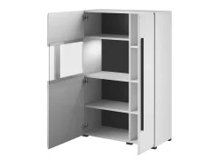 Armário de porcelana 2 portas Louis branco 136cm