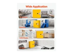 Armário de Segurança SucceBuy para Produtos Inflamáveis de 110 L 109,2 x 46 x 118 cm, Armário Corta-Fogo para Líquidos Inflamáveis, em Aço Laminado