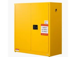 Armário de Segurança SucceBuy para Produtos Inflamáveis de 110 L 109,2 x 46 x 118 cm, Armário Corta-Fogo para Líquidos Inflamáveis, em Aço Laminado