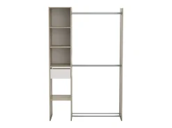 Armário de vestir aberto Californie com 1 gaveta Kronberg Oak White 118x183 cm