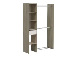 Armário de vestir aberto Californie com 1 gaveta Kronberg Oak White 118x183 cm