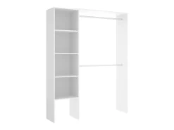 Armário Dgolett, Estrutura para guarda-roupa, Cabide aberto, 140x40h187 cm, Branco