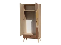 Armário Dmontell 2 portas, Móveis de quarto, Armário, Armário, 80x45h190 cm, Multicolor