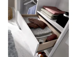 Armário Dober, Estrutura para guarda-roupa, Cabide aberto, 160x50h205 cm, Branco e Cinza