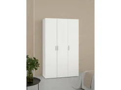 Armário Drivier de 3 portas, Móveis de quarto, Armário, Armário, 118x50 h201 cm, Branco