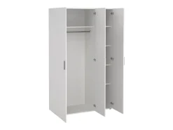 Armário Drivier de 3 portas, Móveis de quarto, Armário, Armário, 118x50 h201 cm, Branco