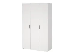 Armário Drivier de 3 portas, Móveis de quarto, Armário, Armário, 118x50 h201 cm, Branco