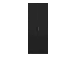 Armário Dscamacc de 2 portas, Móveis de quarto, Armário, Armário, 79x50 h201 cm, Preto