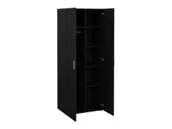 Armário Dscamacc de 2 portas, Móveis de quarto, Armário, Armário, 79x50 h201 cm, Preto
