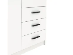 Armário Dscopon de 2 portas, Móveis de quarto, Armário, Armário, 99x50 h200 cm, Branco