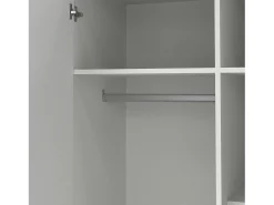 Armário Dscopon de 2 portas, Móveis de quarto, Armário, Armário, 99x50 h200 cm, Branco