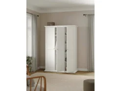 Armário Dsempe de 3 portas, Móveis de quarto, Armário, Armário, 139x61 h201 cm, Branco