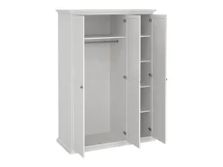 Armário Dsempe de 3 portas, Móveis de quarto, Armário, Armário, 139x61 h201 cm, Branco