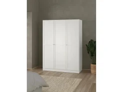 Armário Dsens de 3 portas, Móveis de quarto, Armário, Armário, 147x62 h200 cm, Branco