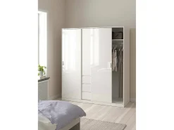 Armário Dveretou de 3 portas, Móveis de quarto, Armário, Armário, 177x60 h200 cm, Branco