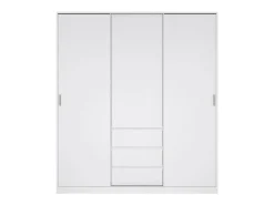 Armário Dveretou de 3 portas, Móveis de quarto, Armário, Armário, 177x60 h200 cm, Branco