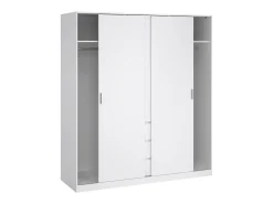 Armário Dveretou de 3 portas, Móveis de quarto, Armário, Armário, 177x60 h200 cm, Branco