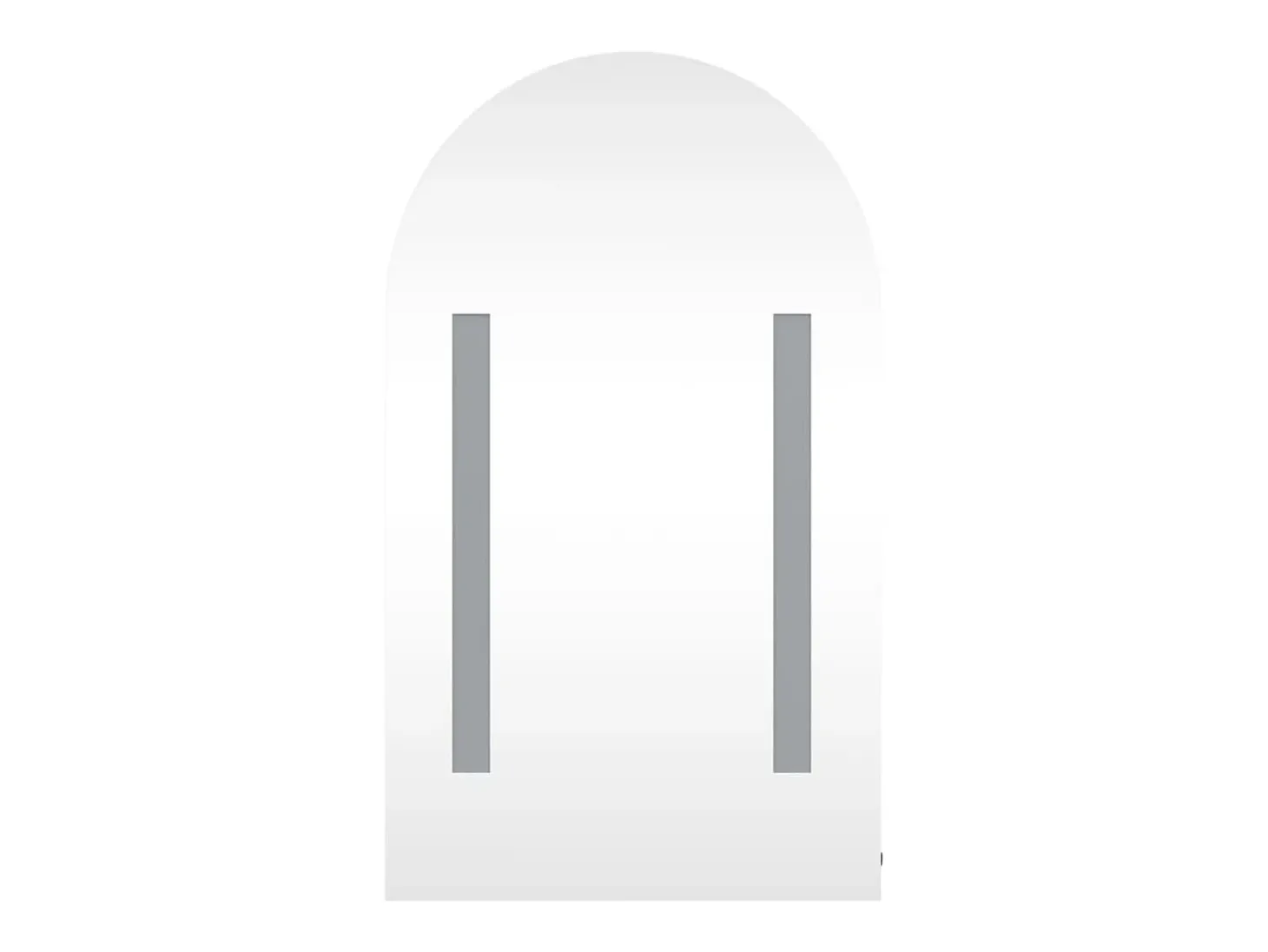 Armário espelhado arqueado p/ casa de banho c/ luz LED branco